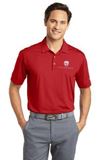 AL SJM Mens Nike Dri-Fit S/S Mesh Pique Golf Shirt, Red 