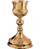 Chalice and Scale Paten from Spain, Brass Goldplated 
