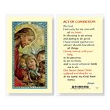 Act of Contrition with Christ Kids Holy Card
