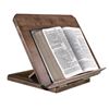 Adjustable Wood Bible Stand with Engraved Bible Verse, Walnut