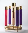 Advent Candle Shell Sets - 3 Purple 1 Rose or 3 Blue 1 Rose