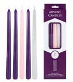 Advent Taper Candle Set with White Christ Candle
