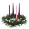 Advent Wreath with Purple Ribbon