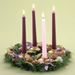 Advent Wreath with Purple Ribbon