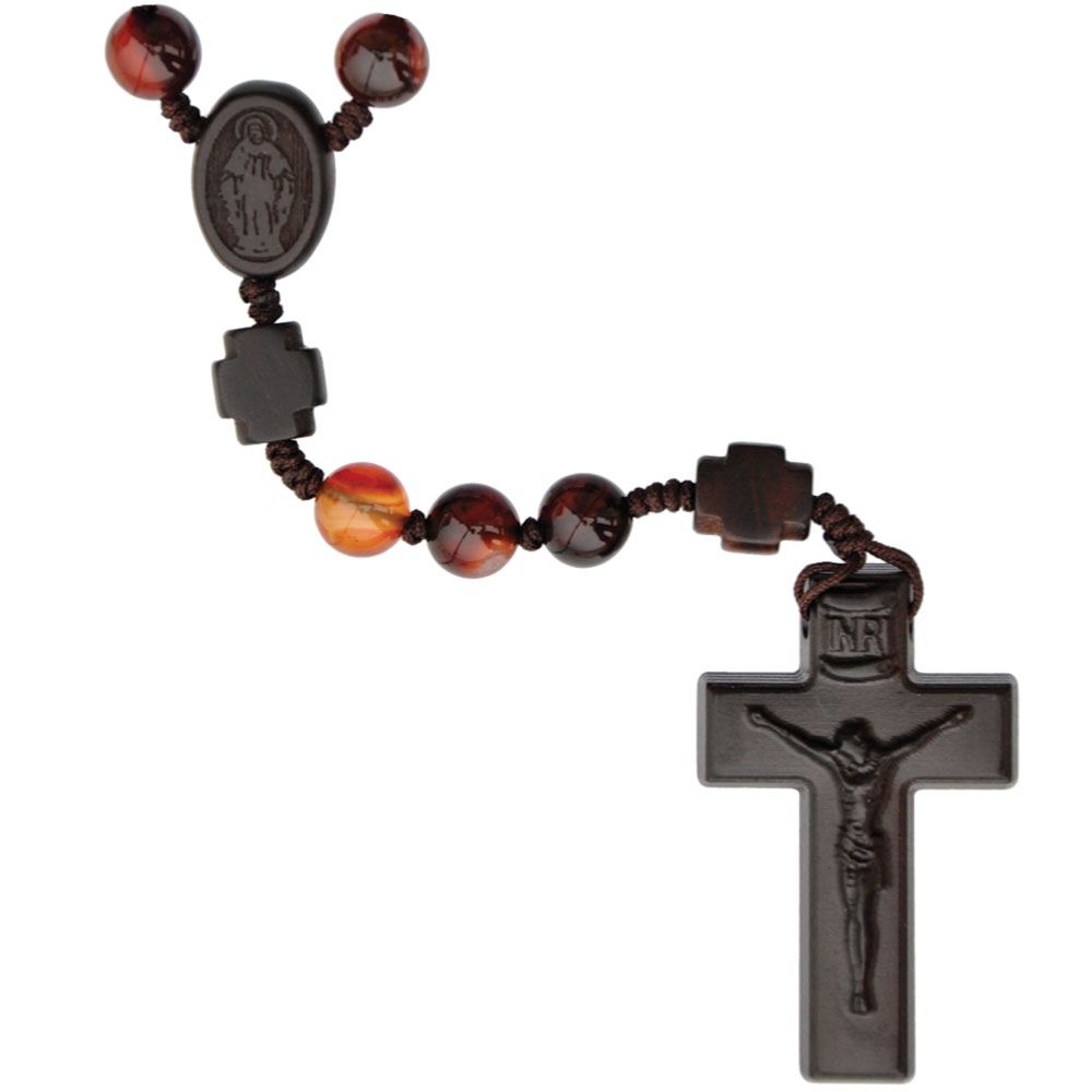 Agate Jujube 8mm Wood Rosary