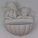 Alabaster Angels 5.5" Holy Water Font from Italy - 33307