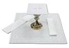 Altar Linen Set White Cross Design