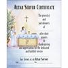 Altar Server Certificate with Envelope