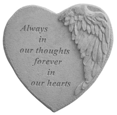 Always In Our Thoughts Garden stone