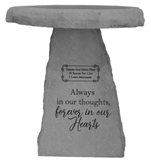 Always in Our Thoughts Personalized Memorial Birdbath