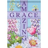 Amazing Grace with Cross Garden Flag