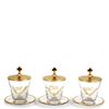 Ambry Set Handpainted 24Kt Gold Plated Lid Made In Italy