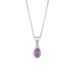 Amethyst Silver Giving Necklace - 116515