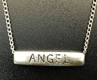 Angel Silver Bar Necklace PK 12