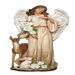 Angel with Deer, Christmas Rose & Cardinal 13.25" Figure