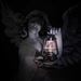 Angel with Lighted Lantern 38" Statue  - 118638