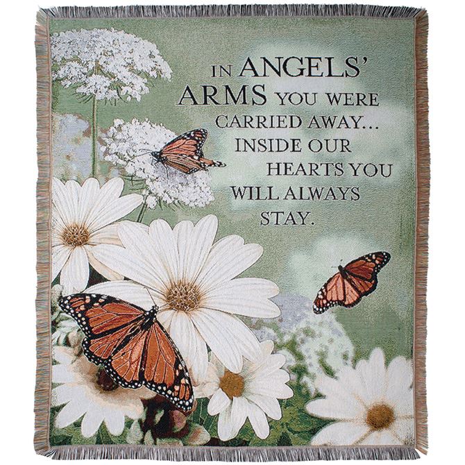 Angels' Arms Woven Tapestry Throw Blanket