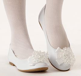 Anna First Communion Shoe first communion shoe, white shoe, girls shoe, white ballet flat, white ballet shoe, special occasion shoe, 