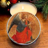 Annunciation Angel Candle Tin Amber & Fig