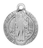 St. Benedict Pewter Medal on 24" Chain