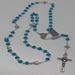 Aquamarine Crystal Bead Rosary from Italy - 107992