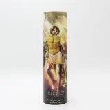 Archangel Gabriel 8" Flickering LED Flameless Prayer Candle with Timer
