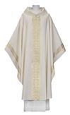 Arte Grosse Chasuble with Cowl, White/Gold