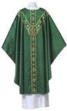 Arte Grosse JHS Series Chasuble with Plain Neckline, Forest Green
