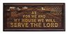 As For Me And My House 12" Wall Plaque