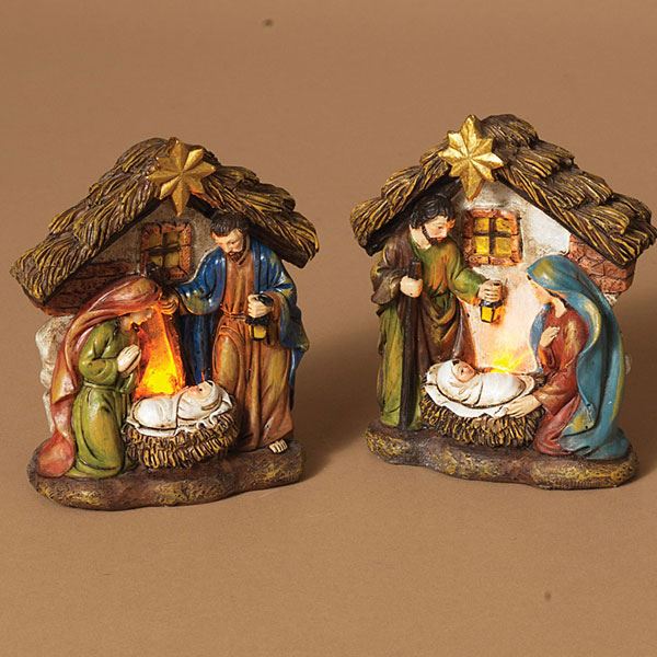 Assorted 4.5" Lighted Holy Family Figurines