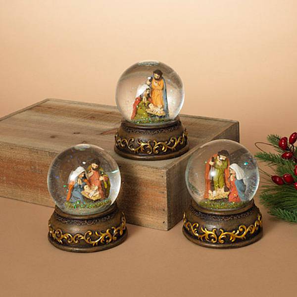 Assorted Nativity Water Globes, Sold Each