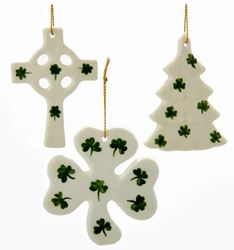 Assorted Porcelain Irish 3 Inch Ornaments, Sold Each
