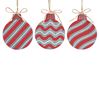 Assorted Striped Tin Ornaments *WHILE SUPPLIES LAST*