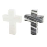 Assorted White or Gray Marble Crosses, Sold Each