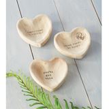 Assorted Wood Heart Trinket Trays, Sold Each