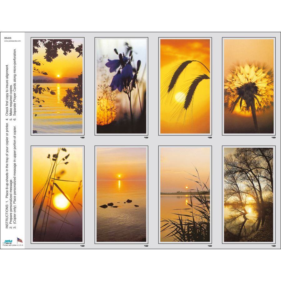 At Day's End Print Your Own Prayer Cards - 12 Sheet Pack