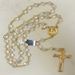Aurora Borealis Crystal 8mm Gold Plated Rosary from Italy - 125254