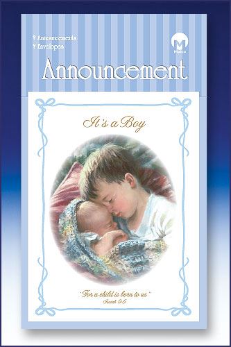 It's a Boy in Baby Announcement 8/pkg