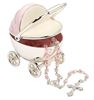 Baby Carriage Rosary Set, Pink