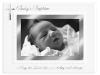 Babys Baptism frame. Holds 4" x 6" photo, mirrored glass with silver metal inner border.