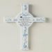 Our porcelain May God's Love Surround You wall cross baptism gift offers a reassuring blessing amid delightful bas relief designs. It's destined to grow into an heirloom to commemorate that special Baptism day.