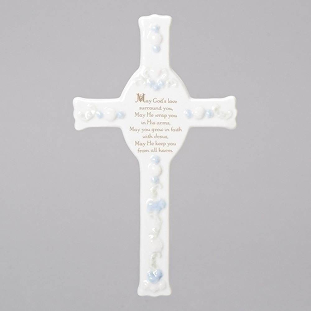 Christening Light Blue Chocolate W/ Mini Rosary Cross Bracelet - From  www.