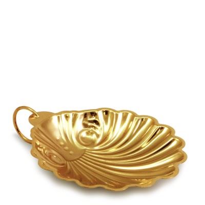 24K gold plated baptism shell from Italy 11 cm.