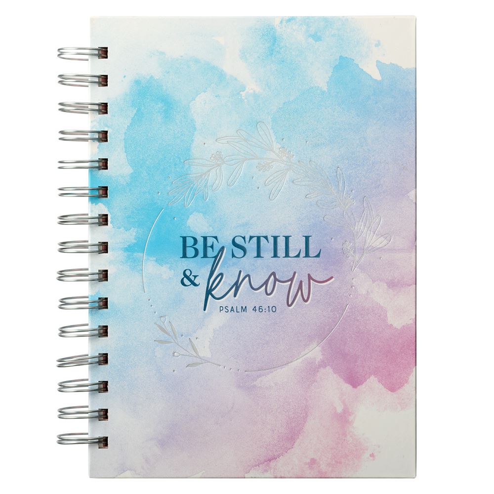 Be Still & Know Lilac and Blue Watercolor Medium Gift Bag - Psalm