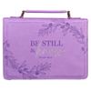 Be Still & Know Purple Bible Cover