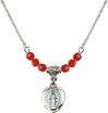 Beaded Miraculous Pendant with 18" Chain
