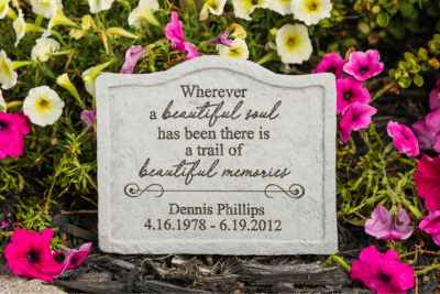 Wherever a beautiful soul has been there is a trail of beautiful memories Personalized Memorial Garden Stake