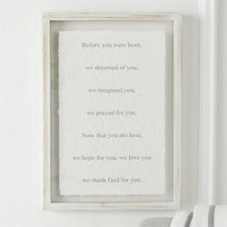 Before You Were Born.. We Prayed Glass Plaque
