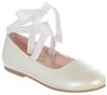 Bella Ballet Flat, White  *WHILE SUPPLIES LAST-ALL SALES FINAL*