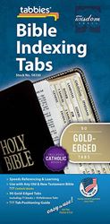 Tabbies Catholic Gold-Edged Bible Indexing Tabs, Old & New Testament Plus Catholic Books, 90 Tabs Including 71 Books & 19 Reference Tabs (58330)